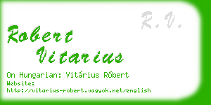 robert vitarius business card