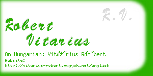 robert vitarius business card